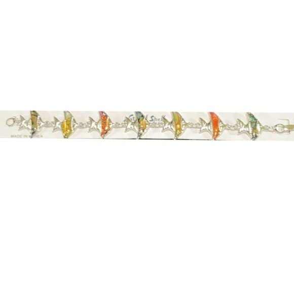 👋 3/$15 FASHION JEWELRY FISH BRACELET NWT - Picture 1 of 6